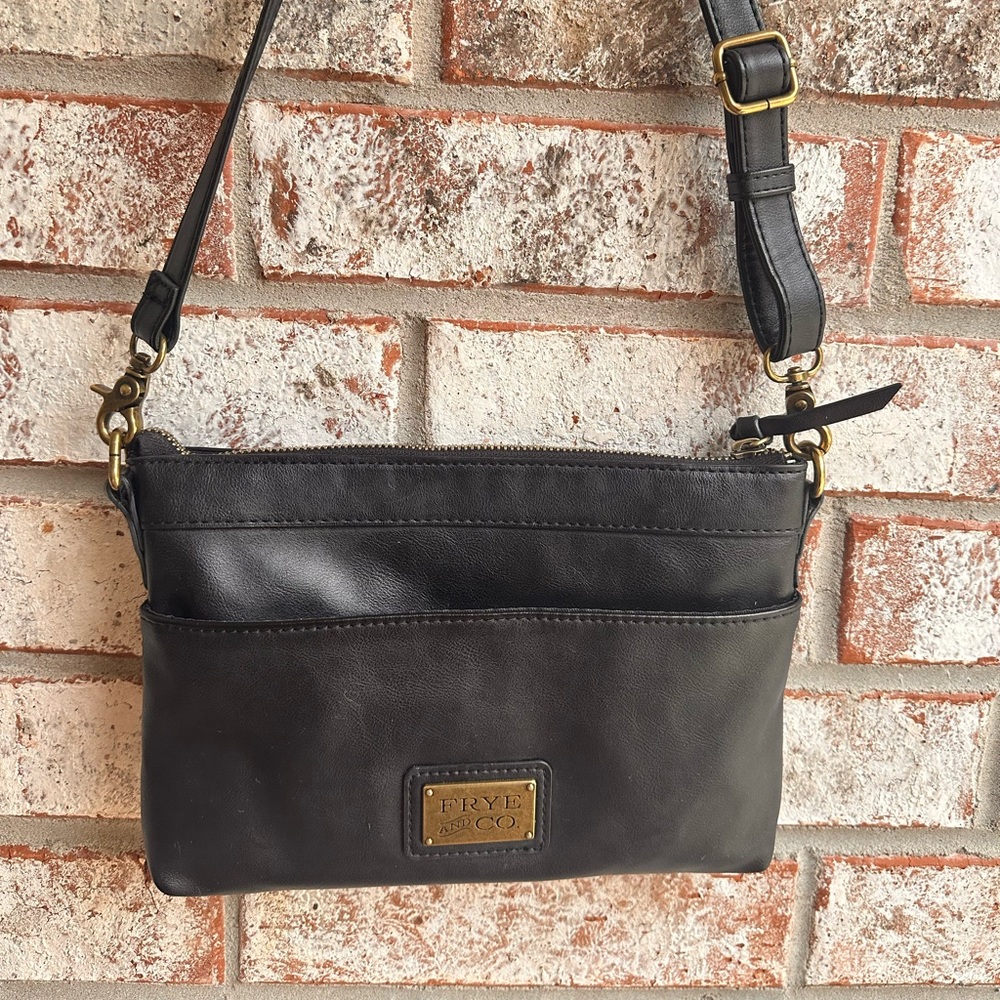 Frye & CO crossbody bag purse black leather
